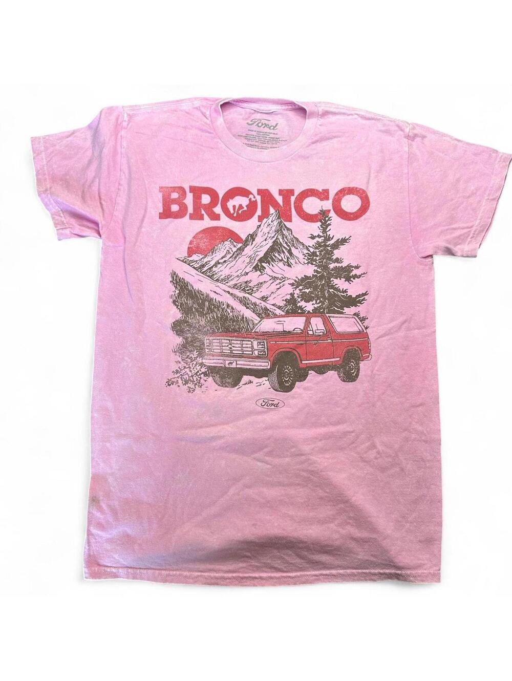 Ford Bronco Graphic Pink T-Shirt Medium